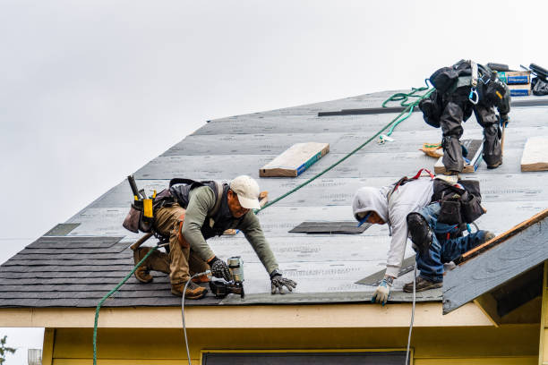 Professional Gutter Installation technician working in Norway, SC